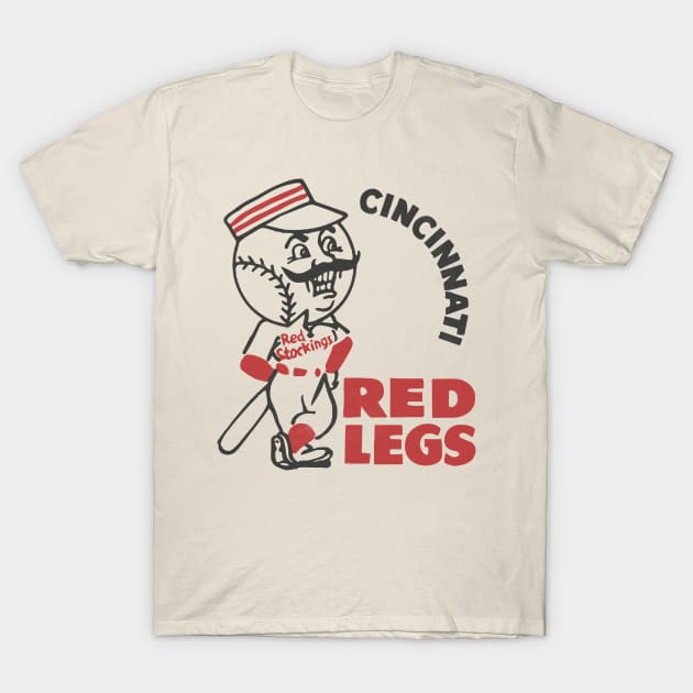 Cincinnati Red Legs T-Shirt by DrumRollDesigns